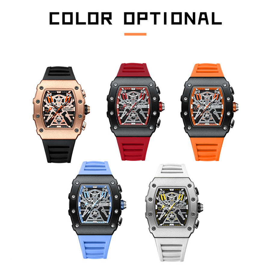 MEGIR Luxury Outdoor Sport Wristwatch for Mens Silicone Waterproof Watches Quartz Wrist Watch Male Clock Military Watch 2218