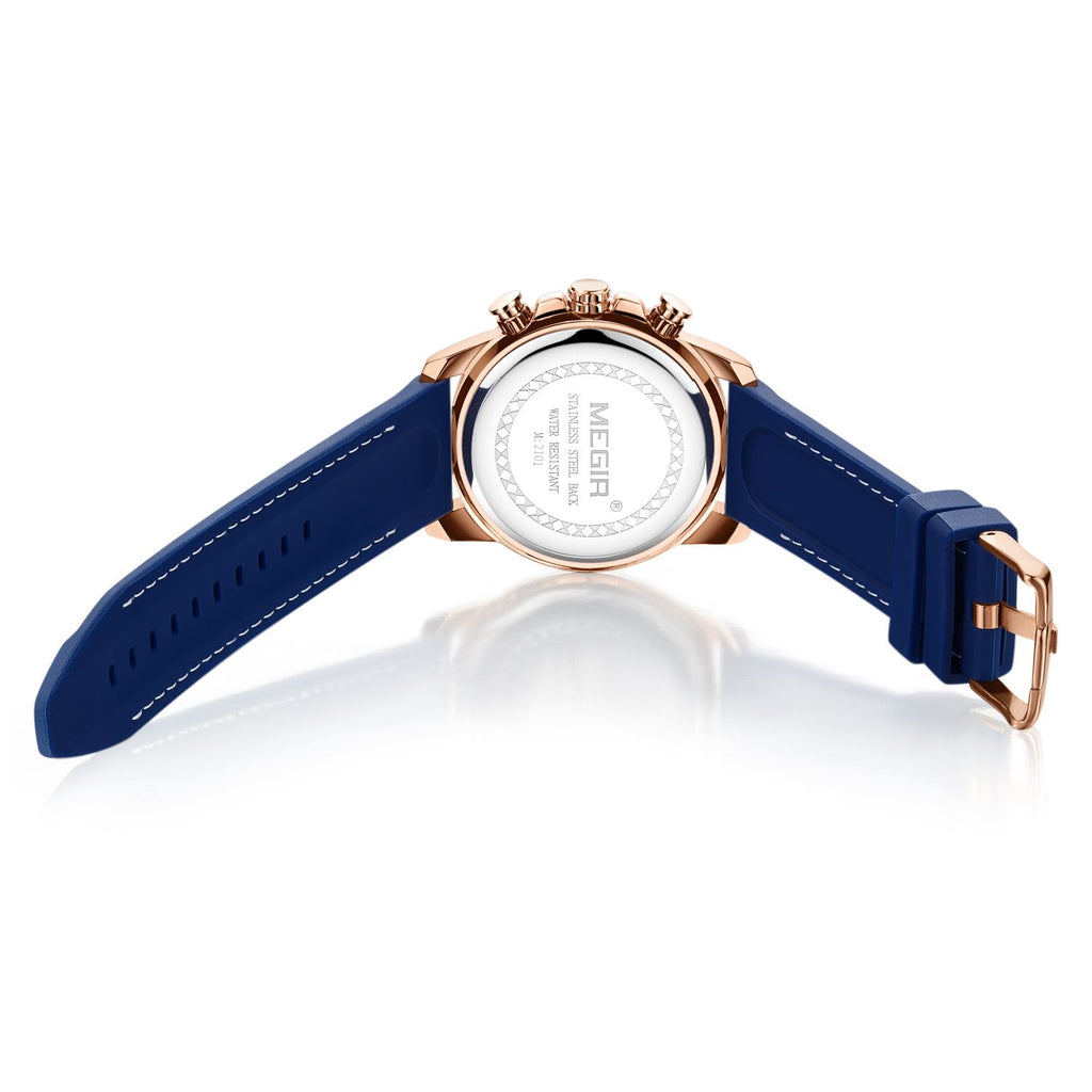 MEGIR Brand Luxury Sport Quartz Watch Silicone Chronograph Men Wristwatches Waterproof Male Calendar Clock Wrist Watch 2101