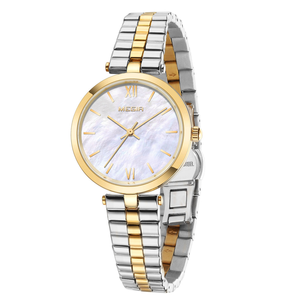 MEGIR Ladies Bracelet Watches Fashion Luxury Women's Casual Wrist Watch Steel Quartz Watch Dress Female Clock Reloj Mujer 85112
