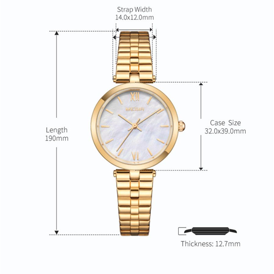 MEGIR Ladies Bracelet Watches Fashion Luxury Women's Casual Wrist Watch Steel Quartz Watch Dress Female Clock Reloj Mujer 85112