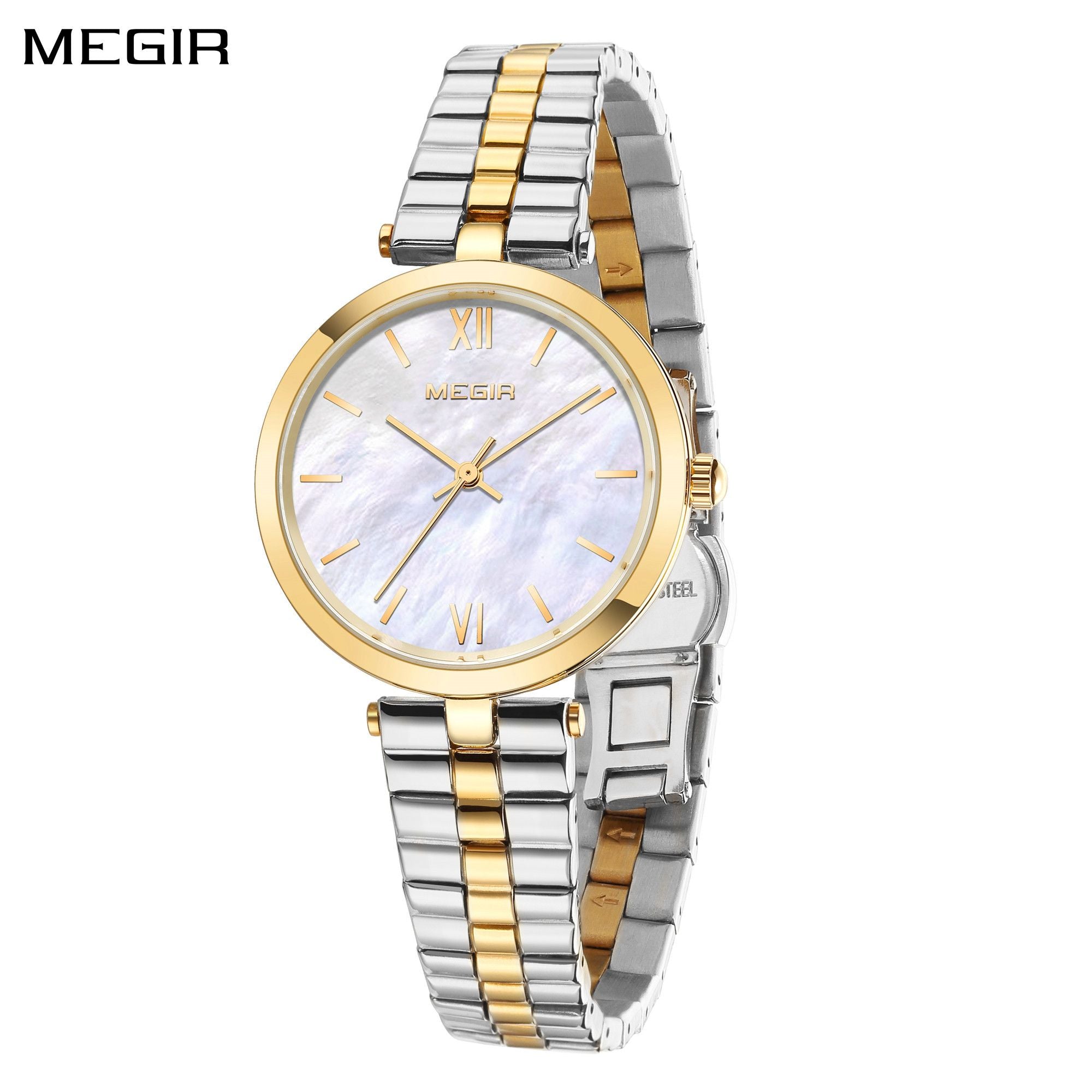 MEGIR Ladies Bracelet Watches Fashion Luxury Women's Casual Wrist Watch Steel Quartz Watch Dress Female Clock Reloj Mujer 85112