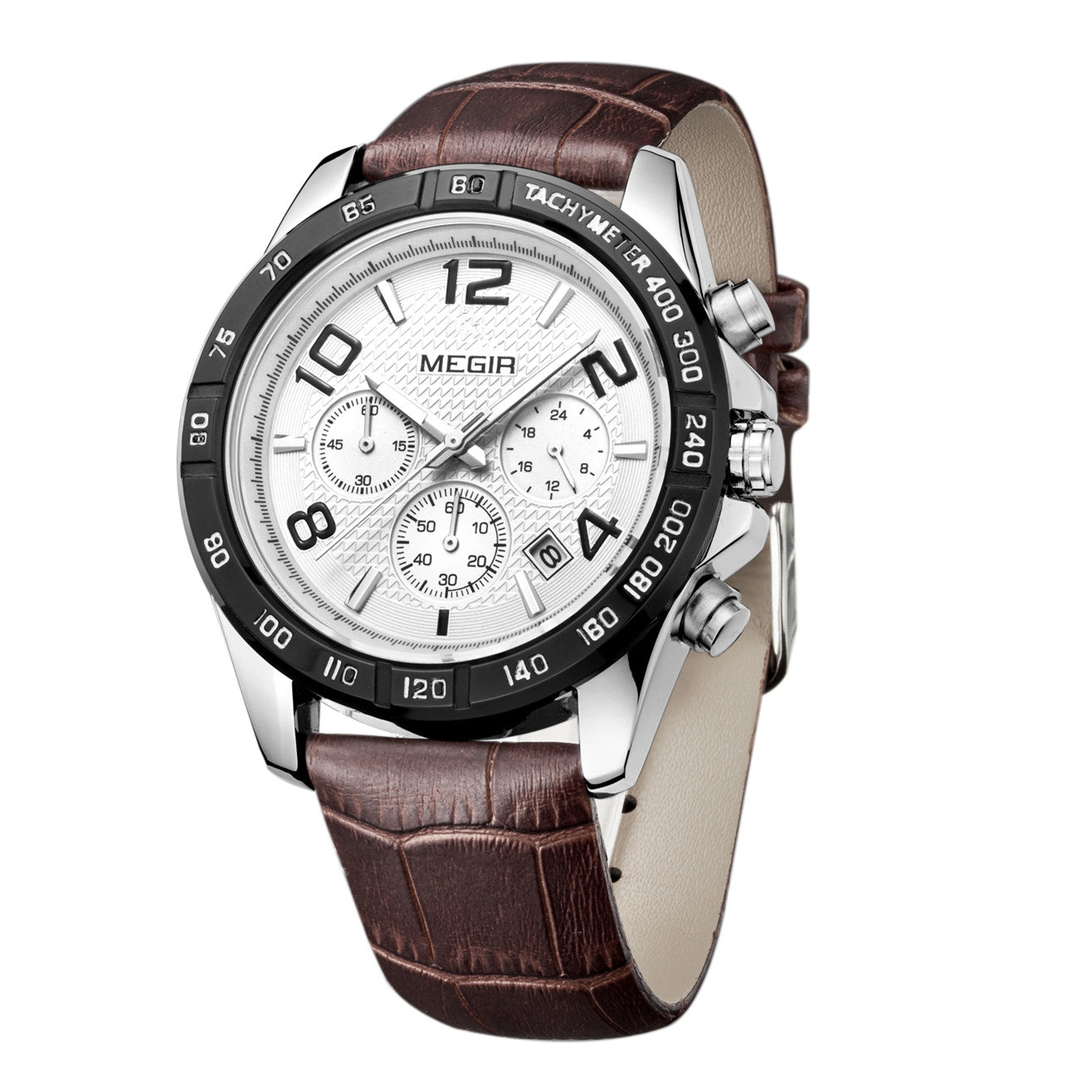 MEGIR Men Watch Top Brand Luxury Quartz Watches Waterproof Calendar Sport Wristwatch Leather Man Clock Chronograph Reloj Hombre 2014