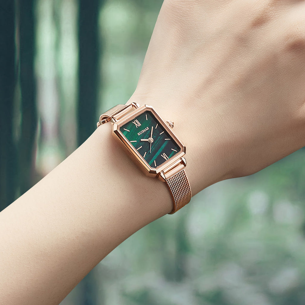 RUIMAS Luxury Ladies Watch Steel Strap Women Bracelet Clocks Leather Band Famale Wristwatch Dress Watches Reloj Mujer 329