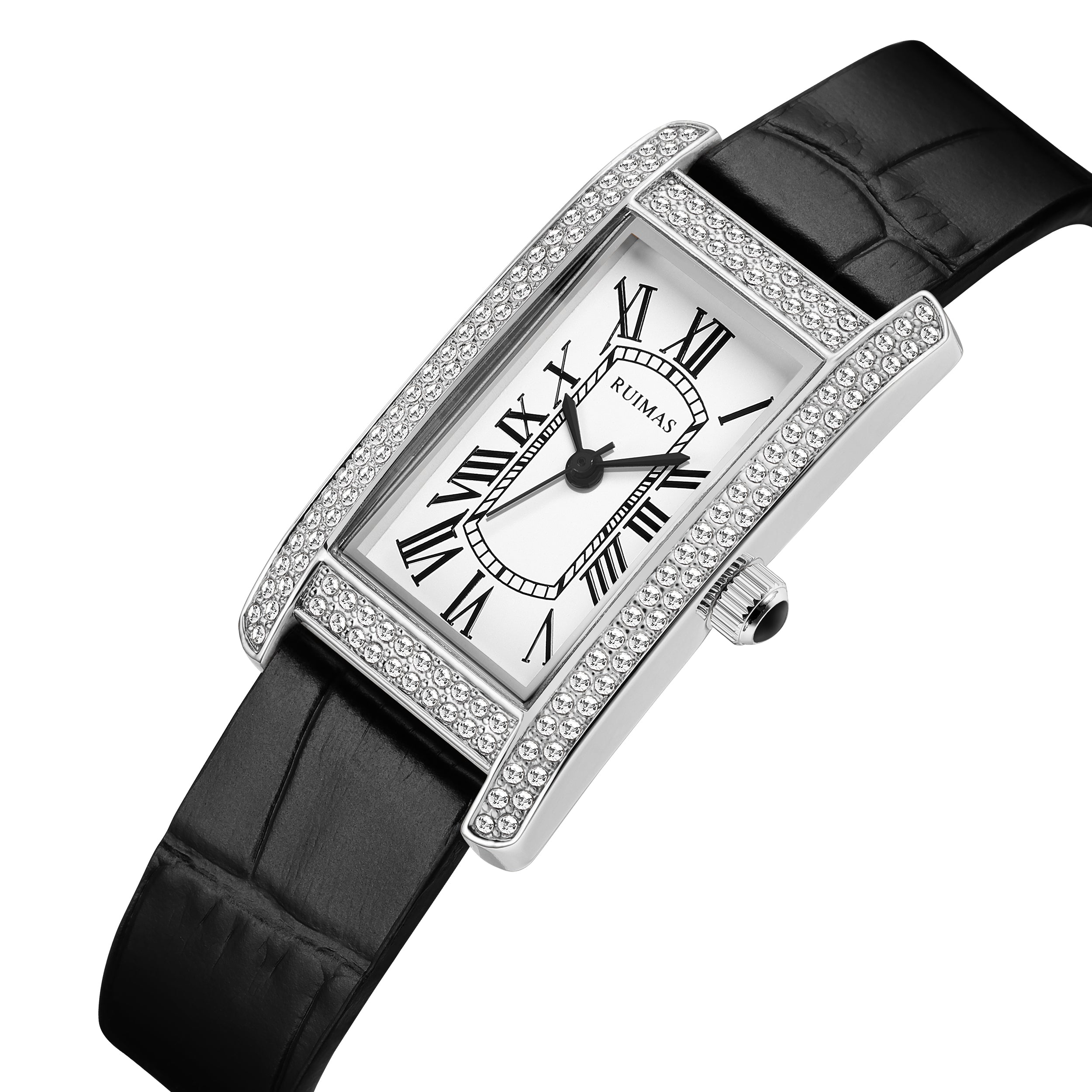 RUIMAS Brand Wrist Watches For Women Square Rose Gold WristWatch Fashion Luxury Leather Female Casual Ladies Quartz Watch Clock