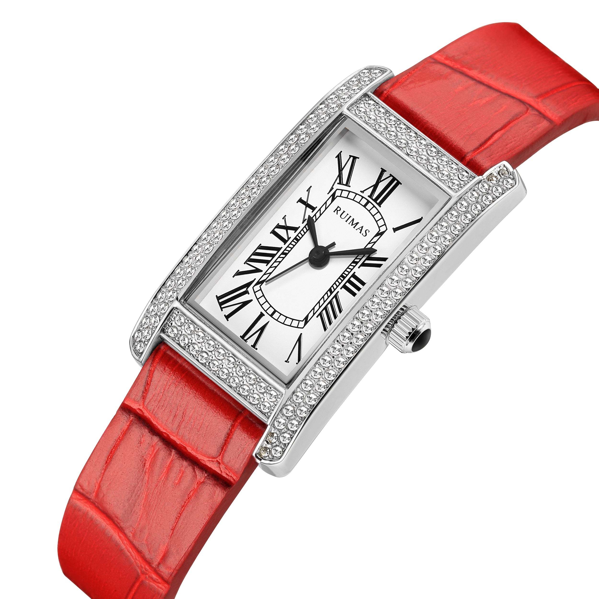 RUIMAS Brand Wrist Watches For Women Square Rose Gold WristWatch Fashion Luxury Leather Female Casual Ladies Quartz Watch Clock