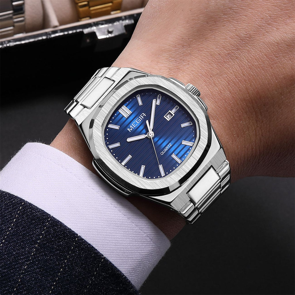 MEGIR Luxury Brand Men Business Watches Waterproof Male Clock Stainless Steel Luminous Quartz Sports Wristwatch Montre Femme 1084