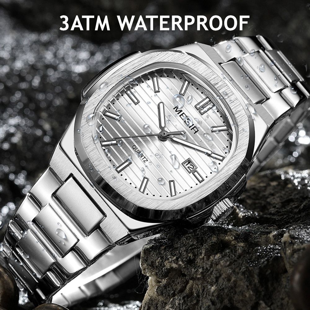 MEGIR Luxury Brand Men Business Watches Waterproof Male Clock Stainless Steel Luminous Quartz Sports Wristwatch Montre Femme 1084
