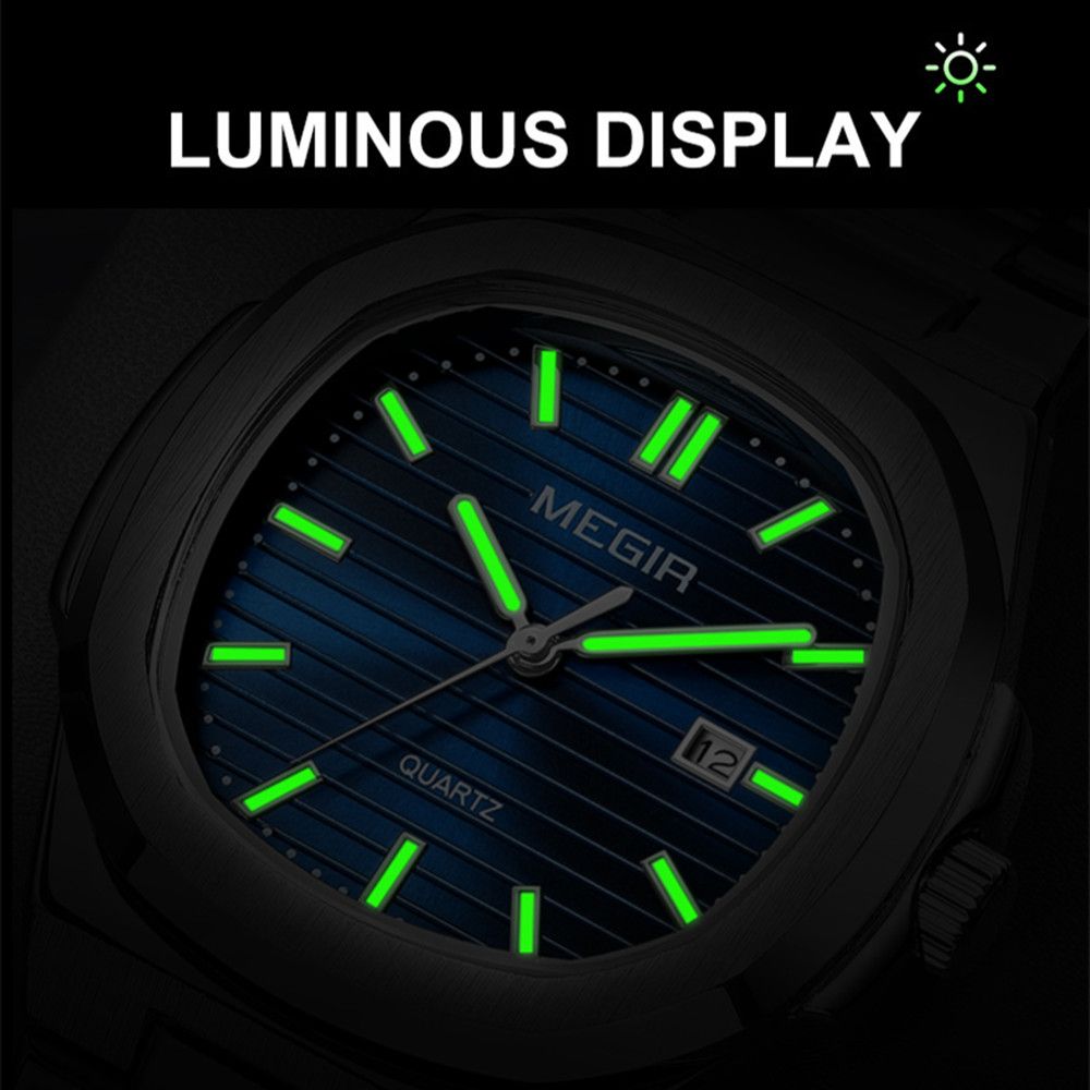 MEGIR Luxury Brand Men Business Watches Waterproof Male Clock Stainless Steel Luminous Quartz Sports Wristwatch Montre Femme 1084