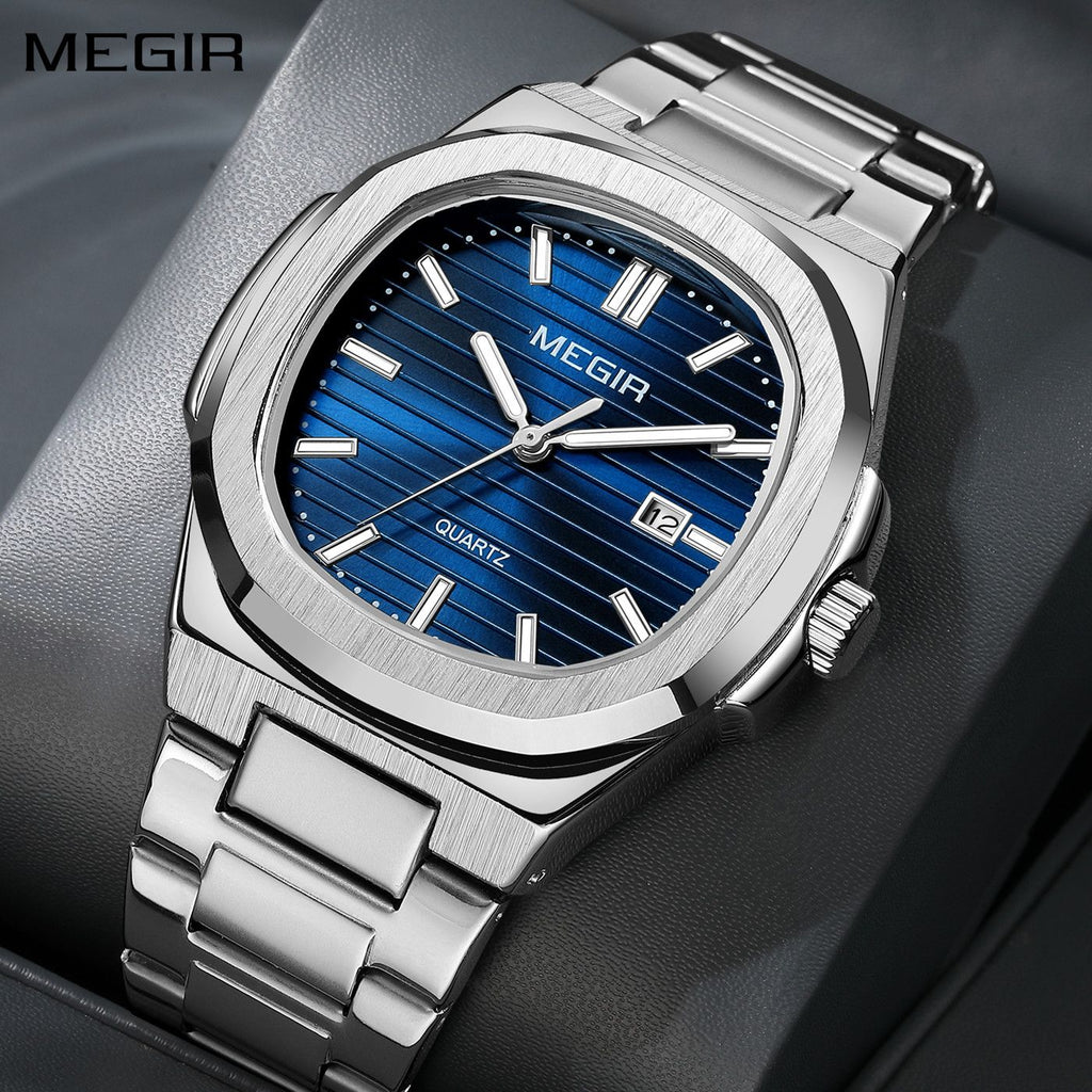 MEGIR Luxury Brand Men Business Watches Waterproof Male Clock Stainless Steel Luminous Quartz Sports Wristwatch Montre Femme 1084