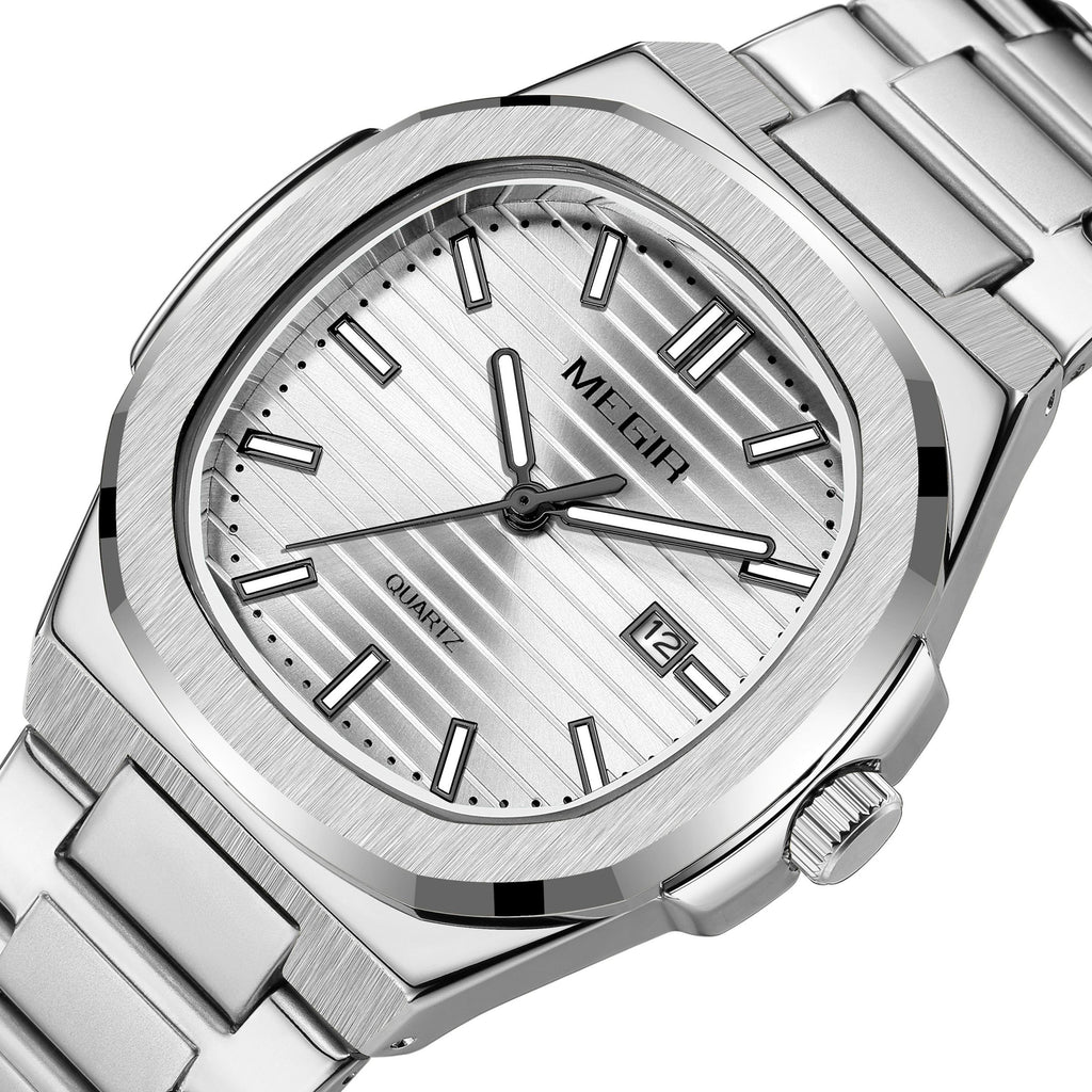 MEGIR Luxury Brand Men Business Watches Waterproof Male Clock Stainless Steel Luminous Quartz Sports Wristwatch Montre Femme 1084