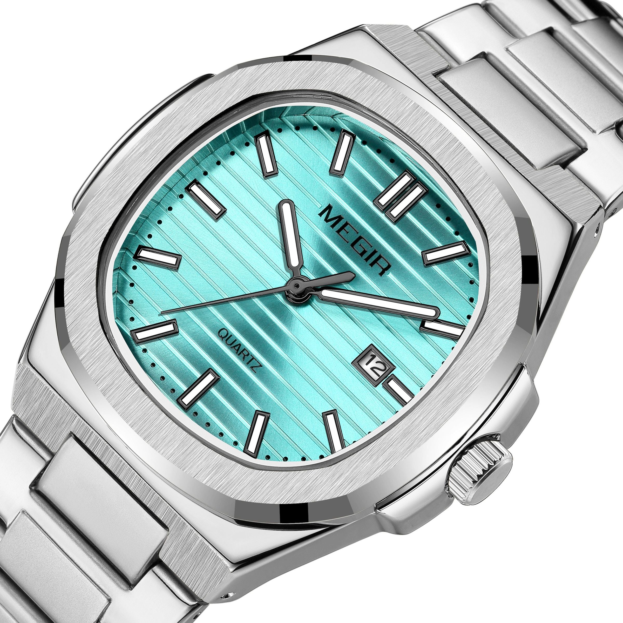 MEGIR Luxury Brand Men Business Watches Waterproof Male Clock Stainless Steel Luminous Quartz Sports Wristwatch Montre Femme 1084