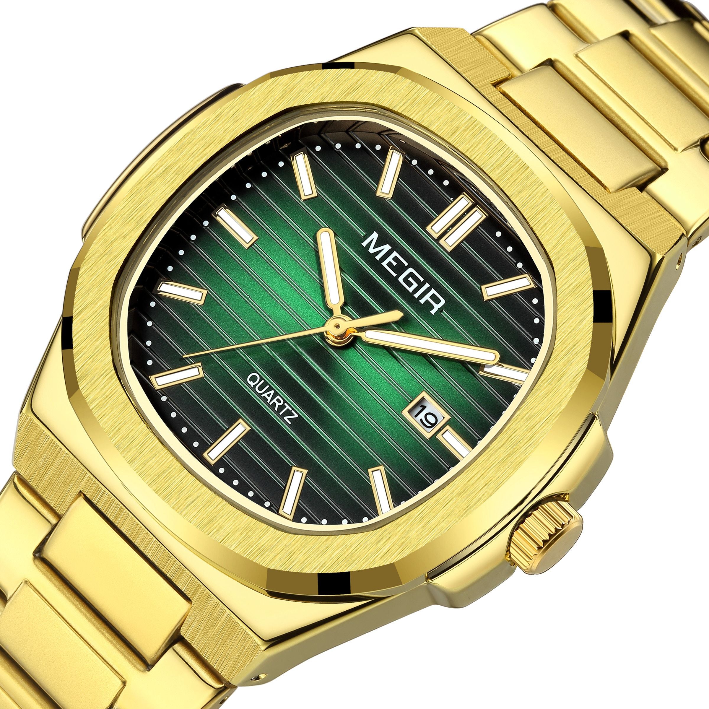 MEGIR Luxury Brand Men Business Watches Waterproof Male Clock Stainless Steel Luminous Quartz Sports Wristwatch Montre Femme 1084