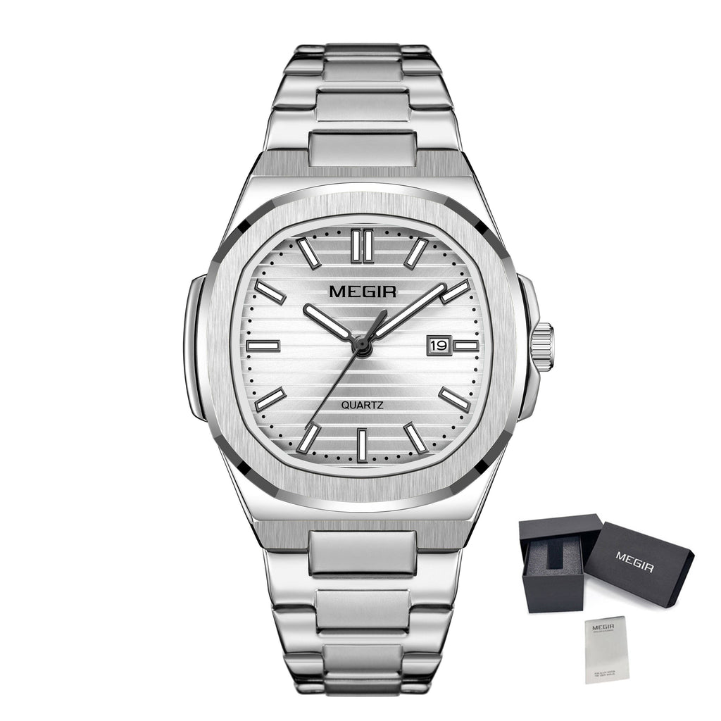 MEGIR Luxury Brand Men Business Watches Waterproof Male Clock Stainless Steel Luminous Quartz Sports Wristwatch Montre Femme 1084