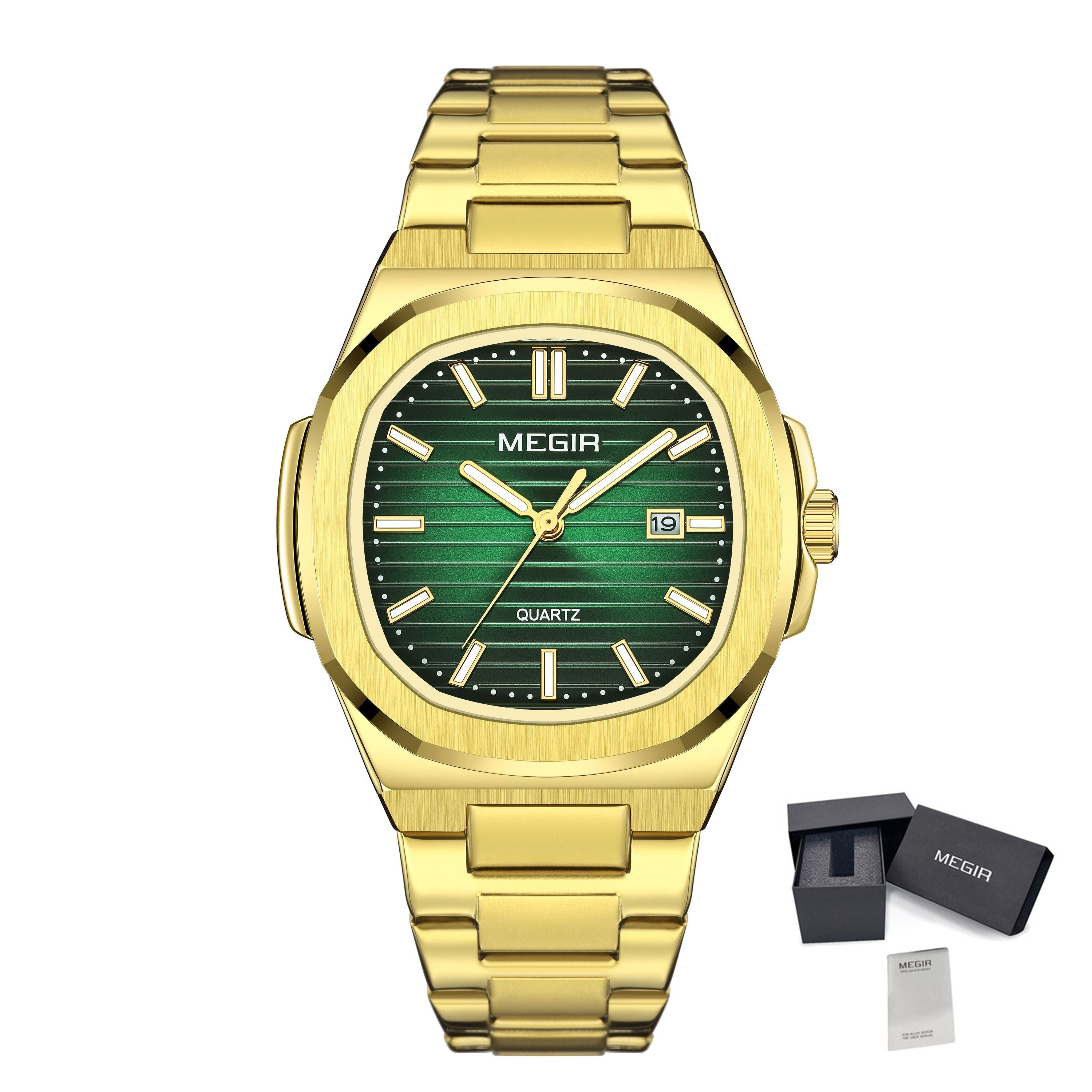 MEGIR Luxury Brand Men Business Watches Waterproof Male Clock Stainless Steel Luminous Quartz Sports Wristwatch Montre Femme 1084