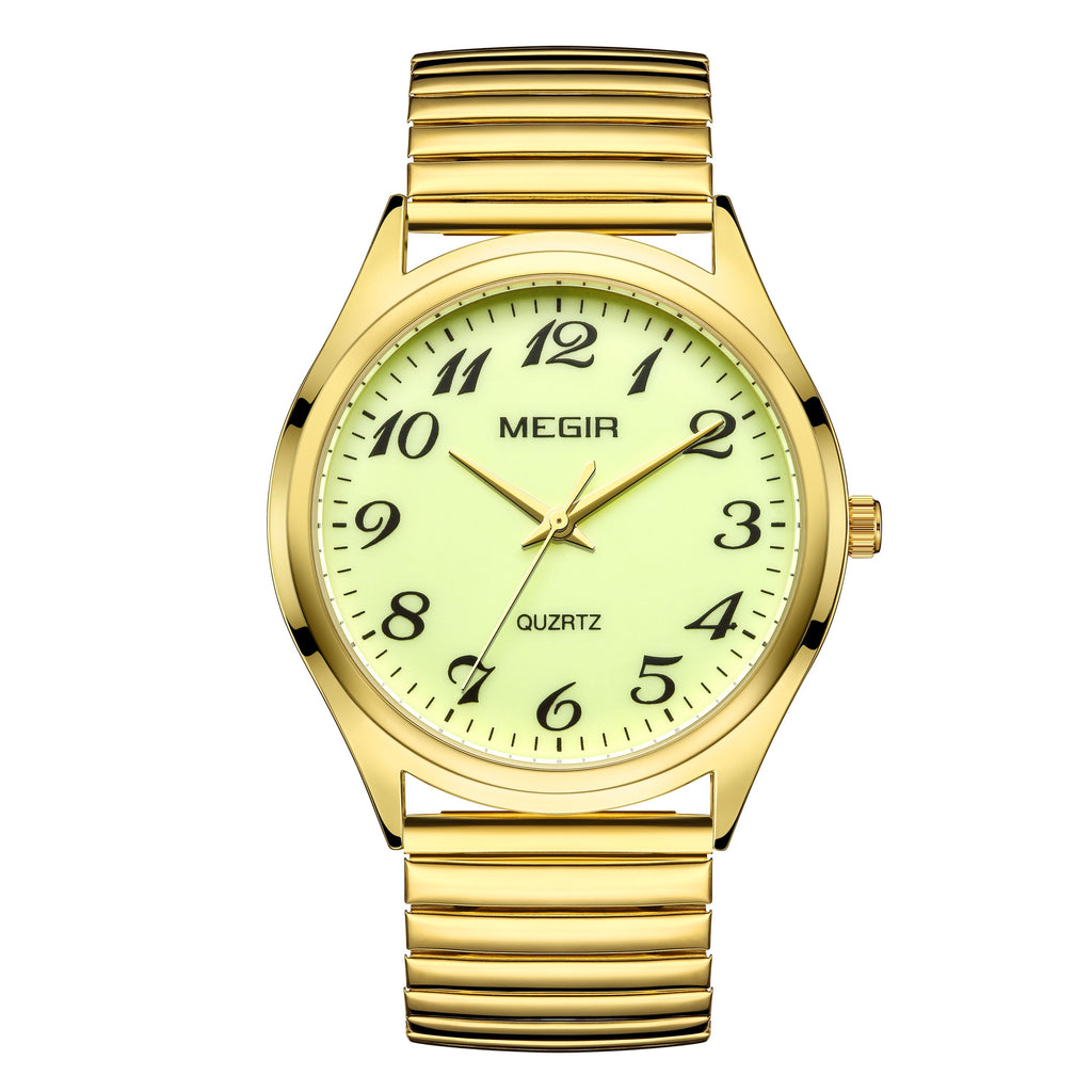 MEGIR Luxury Couple Watches Waterproof Quartz Watch for Lover Stainless Steel Men Women Wristwatches Clock Relogio Masculino 1088