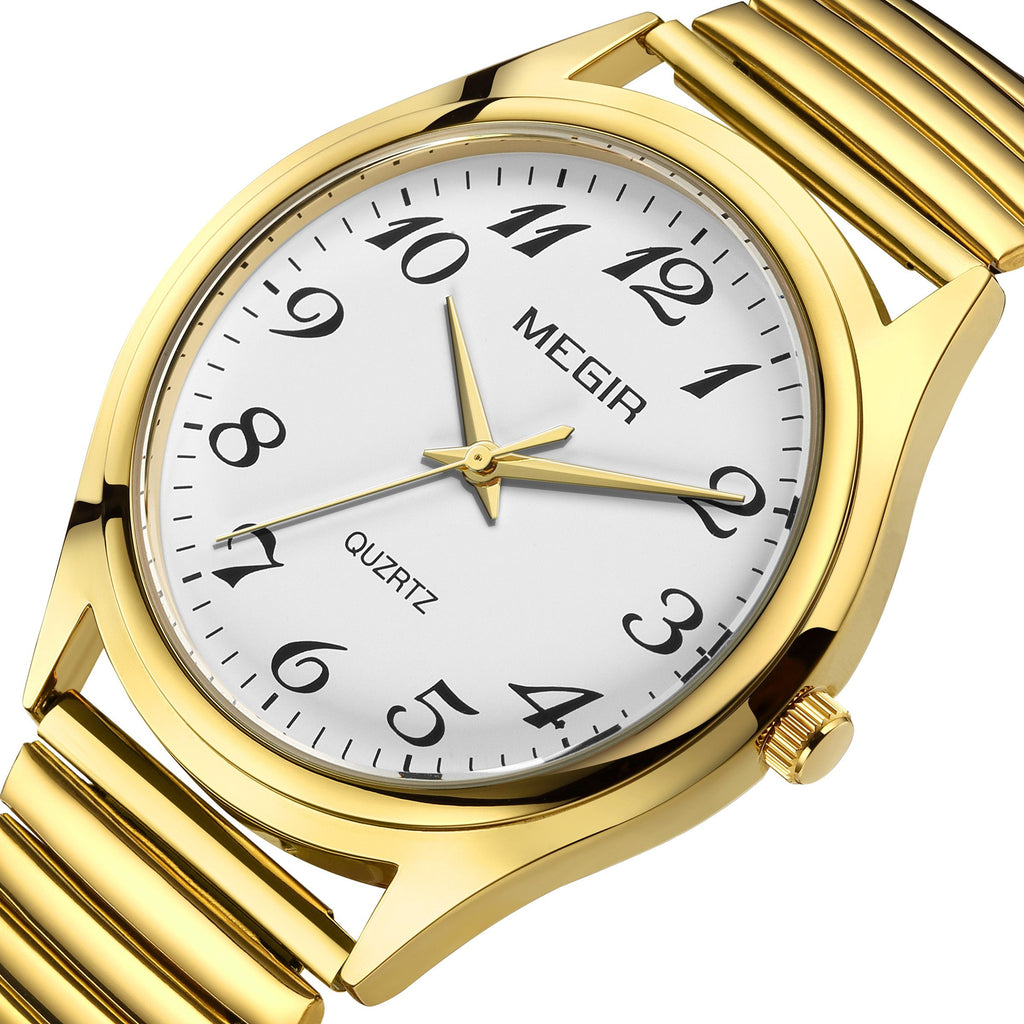 MEGIR Luxury Couple Watches Waterproof Quartz Watch for Lover Stainless Steel Men Women Wristwatches Clock Relogio Masculino 1088