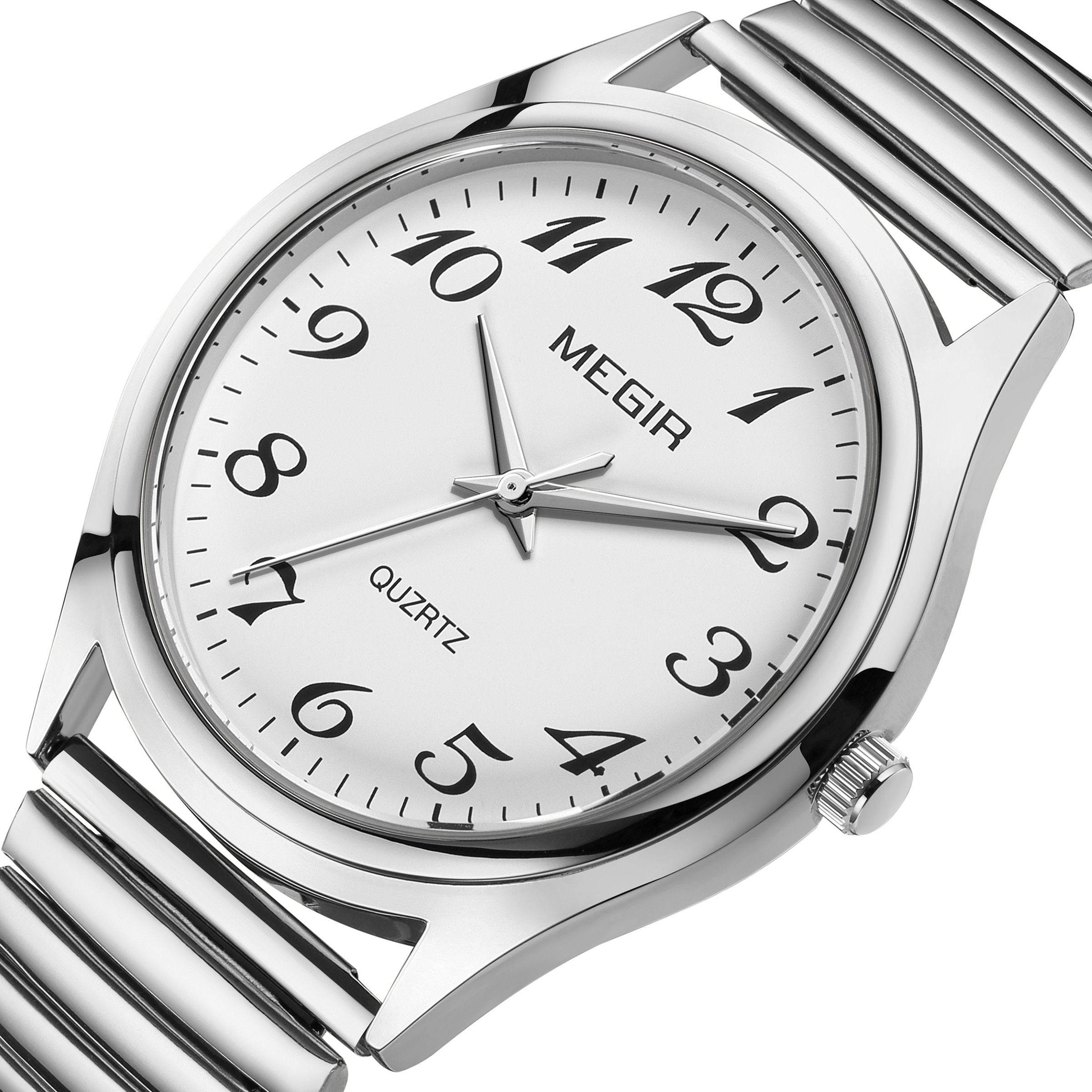 MEGIR Luxury Couple Watches Waterproof Quartz Watch for Lover Stainless Steel Men Women Wristwatches Clock Relogio Masculino 1088