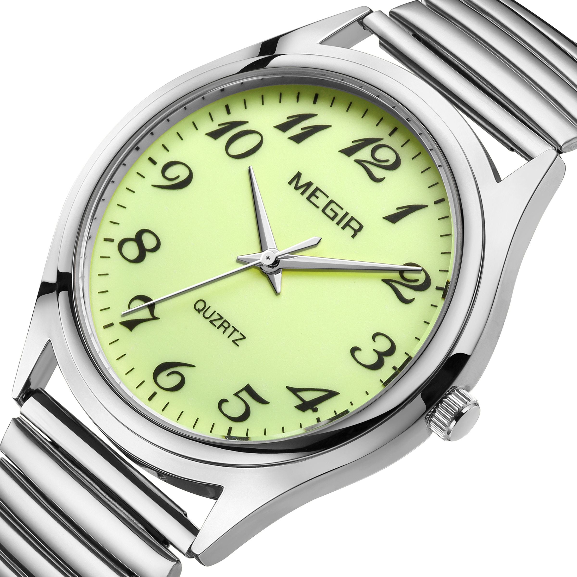 MEGIR Luxury Couple Watches Waterproof Quartz Watch for Lover Stainless Steel Men Women Wristwatches Clock Relogio Masculino 1088