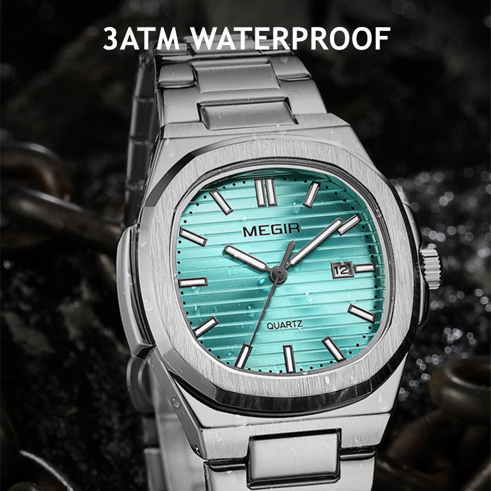 MEGIR Luxury Brand Men Business Watches Waterproof Male Clock Stainless Steel Luminous Quartz Sports Wristwatch Montre Femme 1084