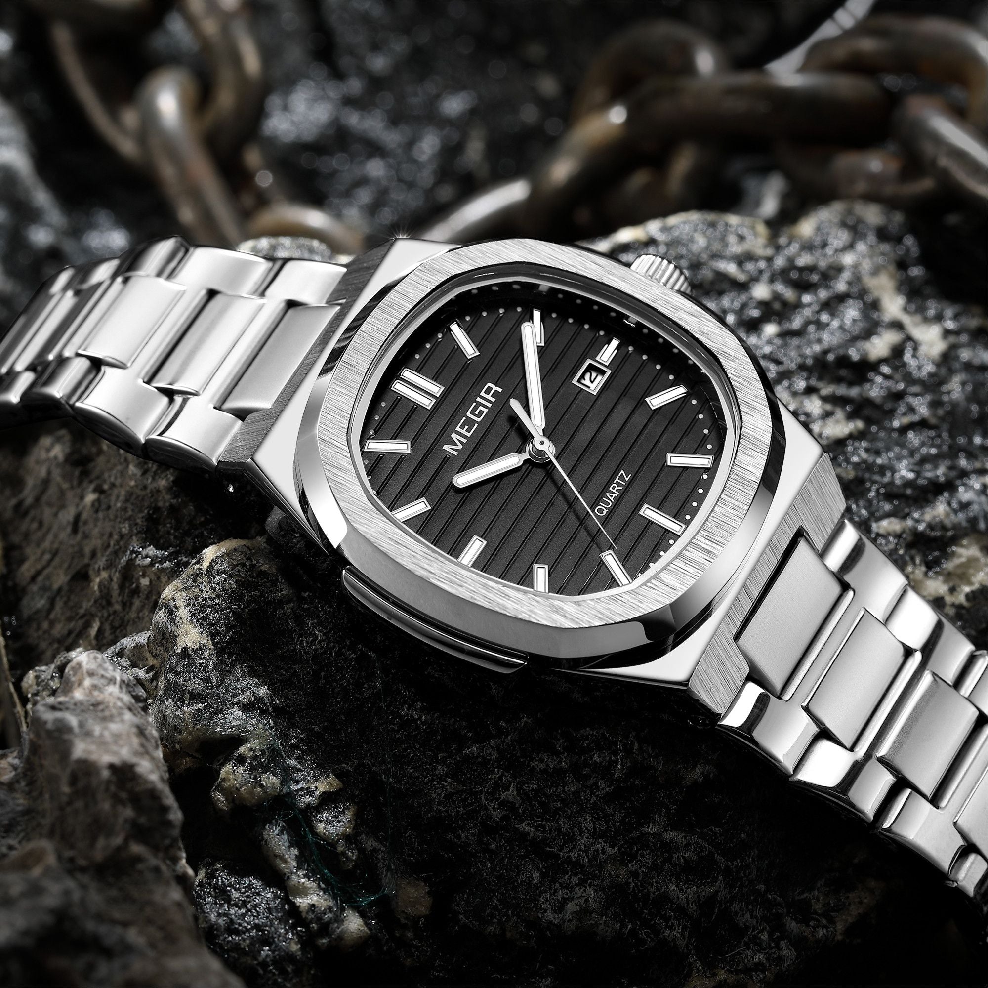 MEGIR Luxury Brand Men Business Watches Waterproof Male Clock Stainless Steel Luminous Quartz Sports Wristwatch Montre Femme 1084