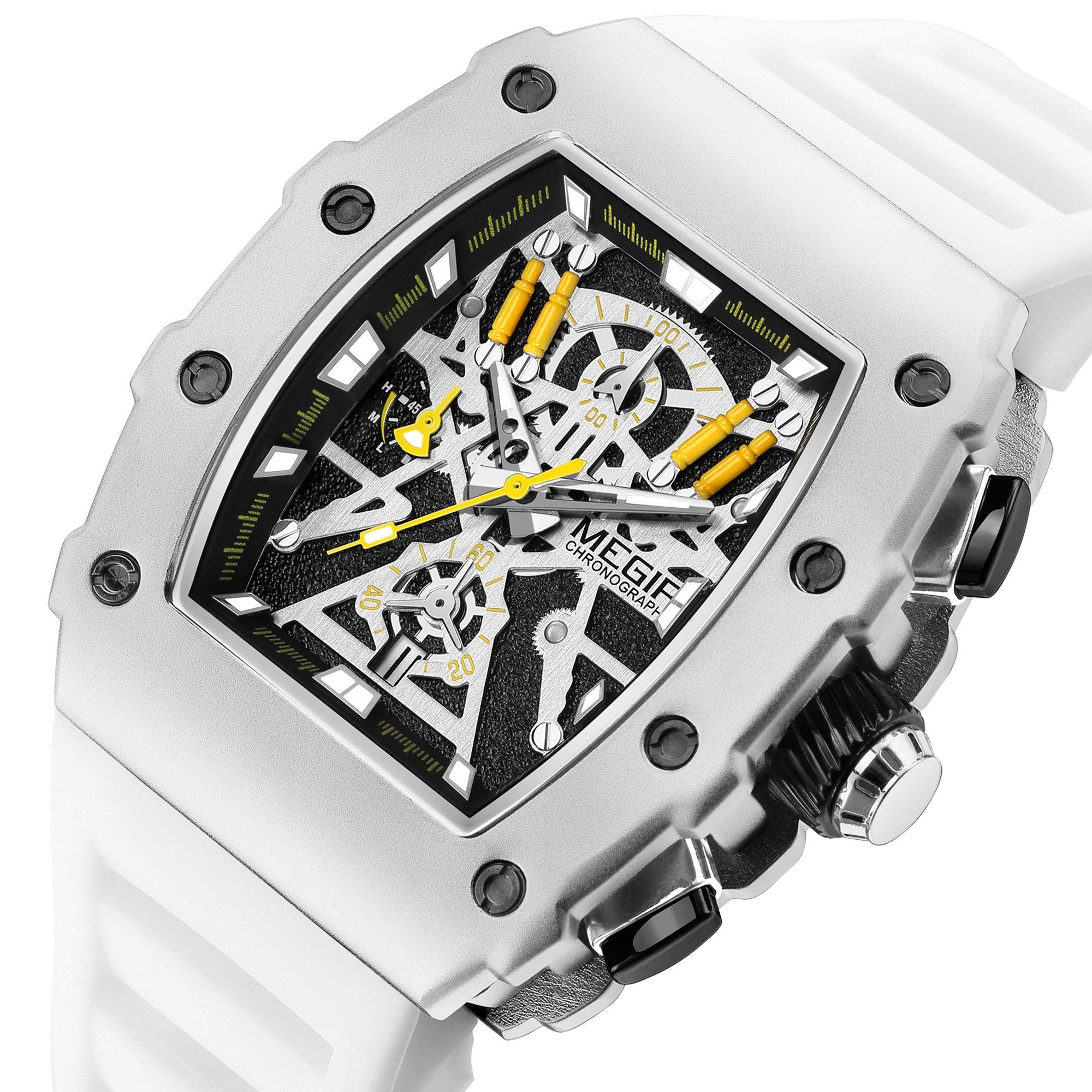 MEGIR Luxury Outdoor Sport Wristwatch for Mens Silicone Waterproof Watches Quartz Wrist Watch Male Clock Military Watch 2218