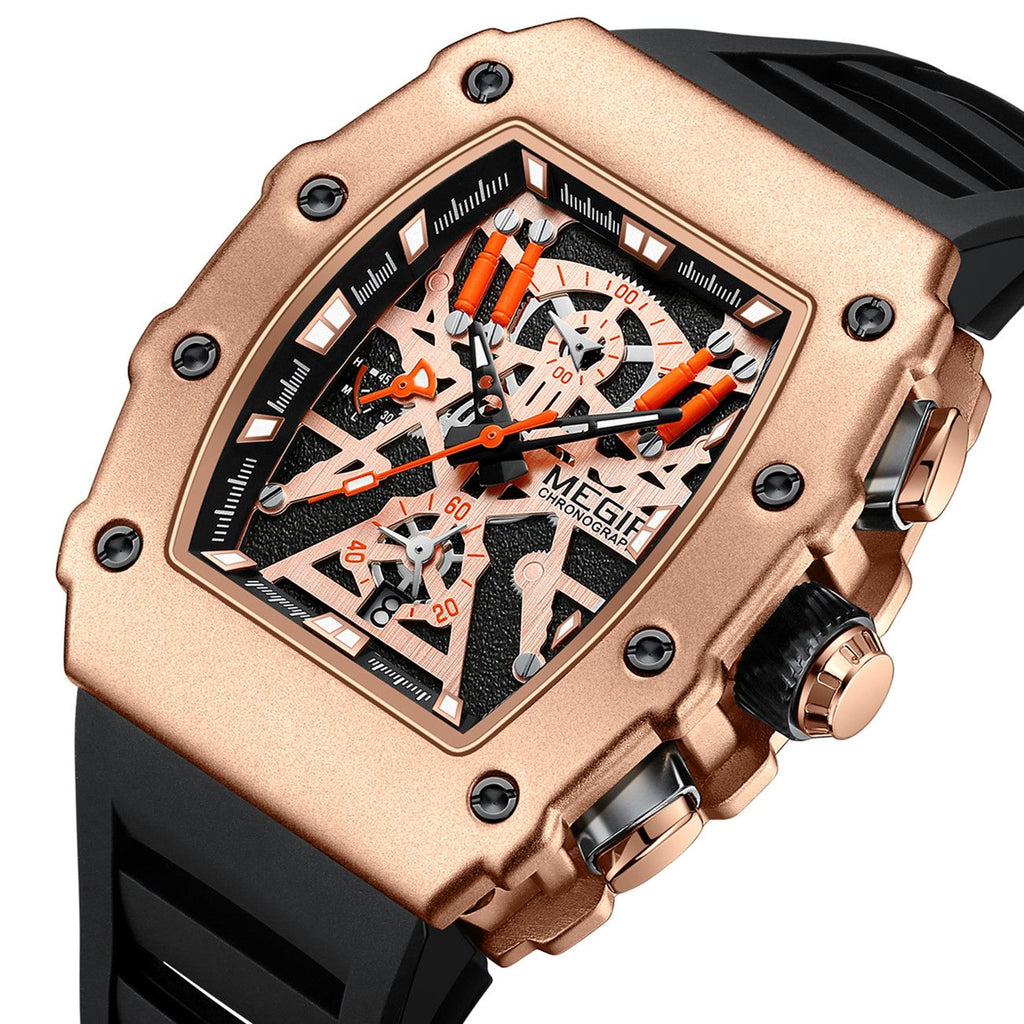 MEGIR Luxury Outdoor Sport Wristwatch for Mens Silicone Waterproof Watches Quartz Wrist Watch Male Clock Military Watch 2218