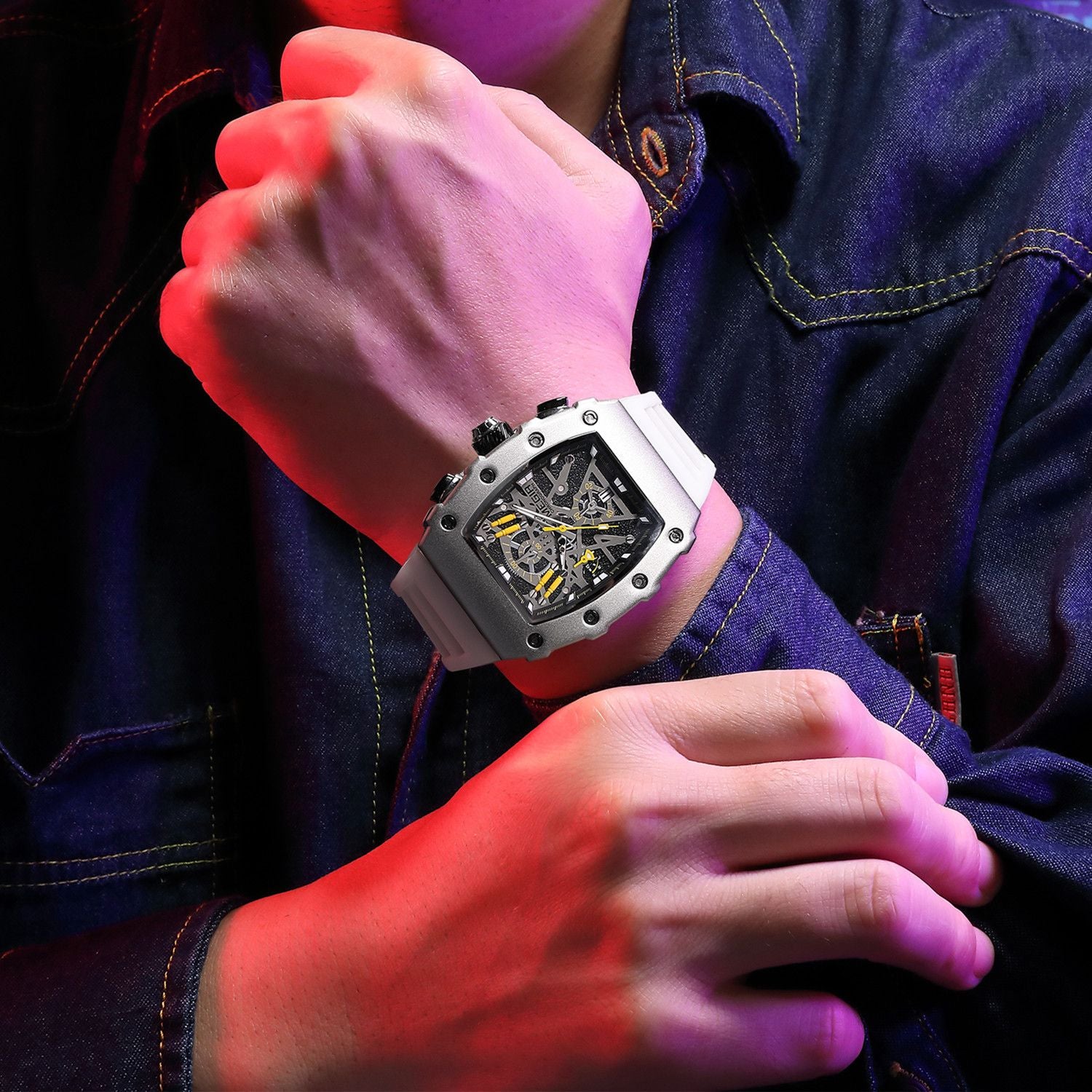 MEGIR Luxury Outdoor Sport Wristwatch for Mens Silicone Waterproof Watches Quartz Wrist Watch Male Clock Military Watch 2218