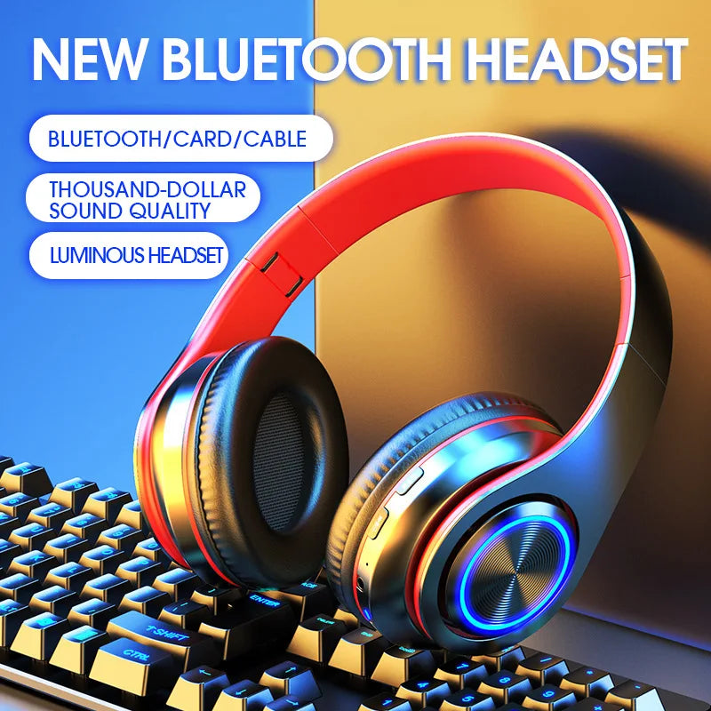 Wireless Bluetooth Headphone with Colorful Lights