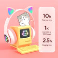 NNEOBA Wireless Cat Ears Headphone Pink
