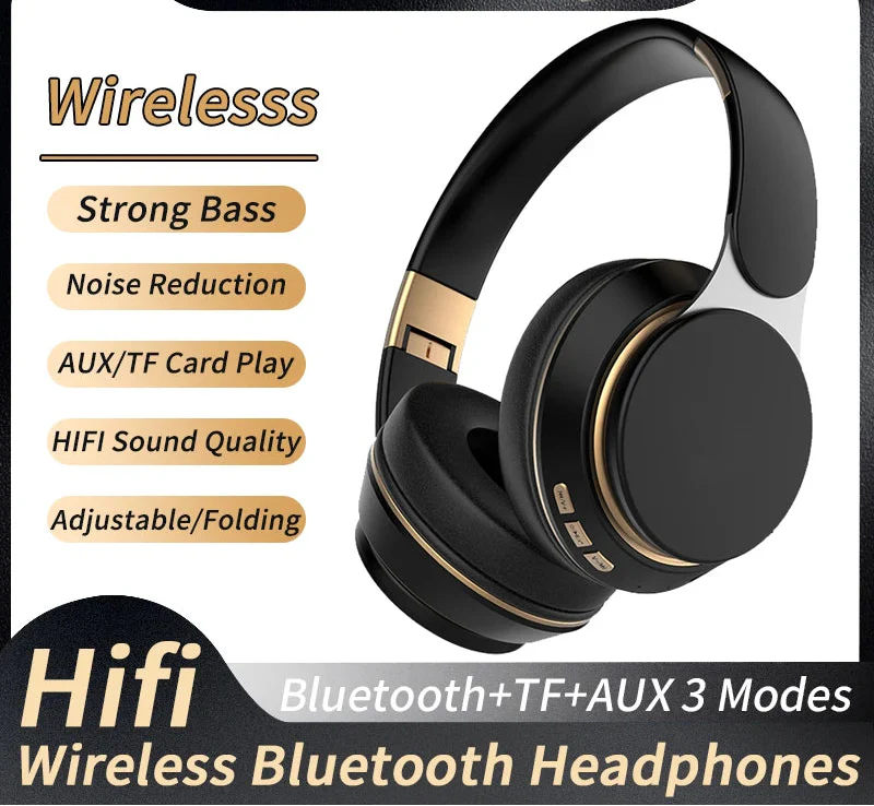 NNEOBA Wireless Bluetooth Headphone Black