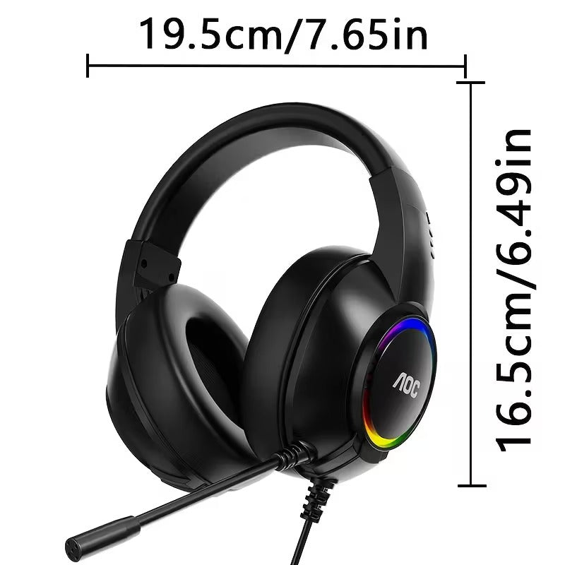 NNETM Surround Bass Gaming Headphones with LED and Mic